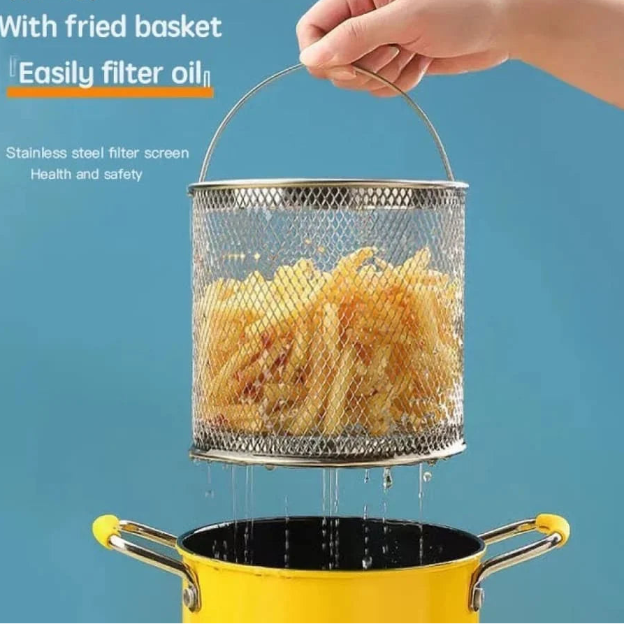 Luxor Deep Fry Strainer Basket – Oil Draining Frying Basket