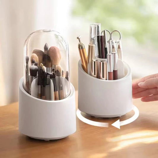 360 Degree Rotating Makeup Brush Storage Capsule Shape Box