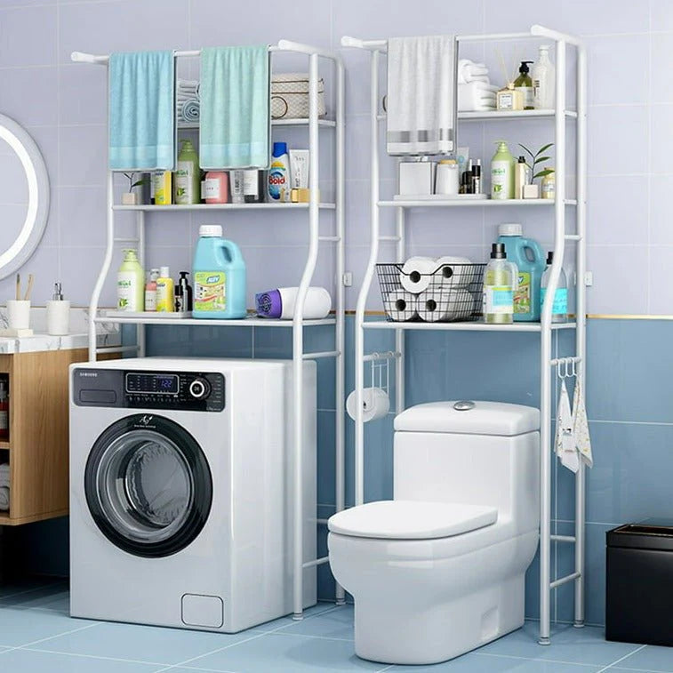 Space Saving Metal Bathroom Floor Shelf
