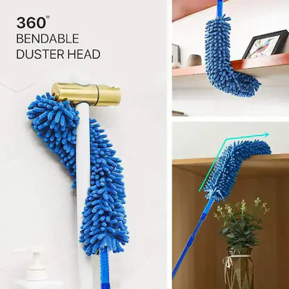 Multi-Use Flexible Micro Fiber Duster With Telescopic Stainless Steel Handle