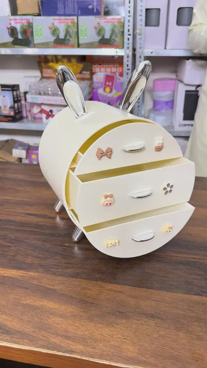 3 Layer Bunny Desktop Storage Box