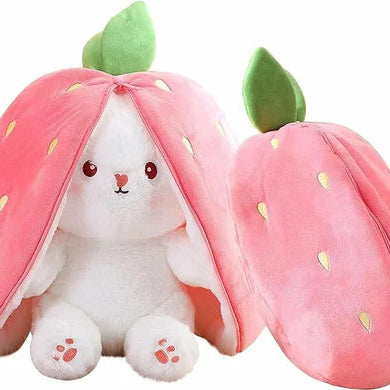 Soft Stuffed Strawberry Rabbit Plush (25Cm/10Inch)