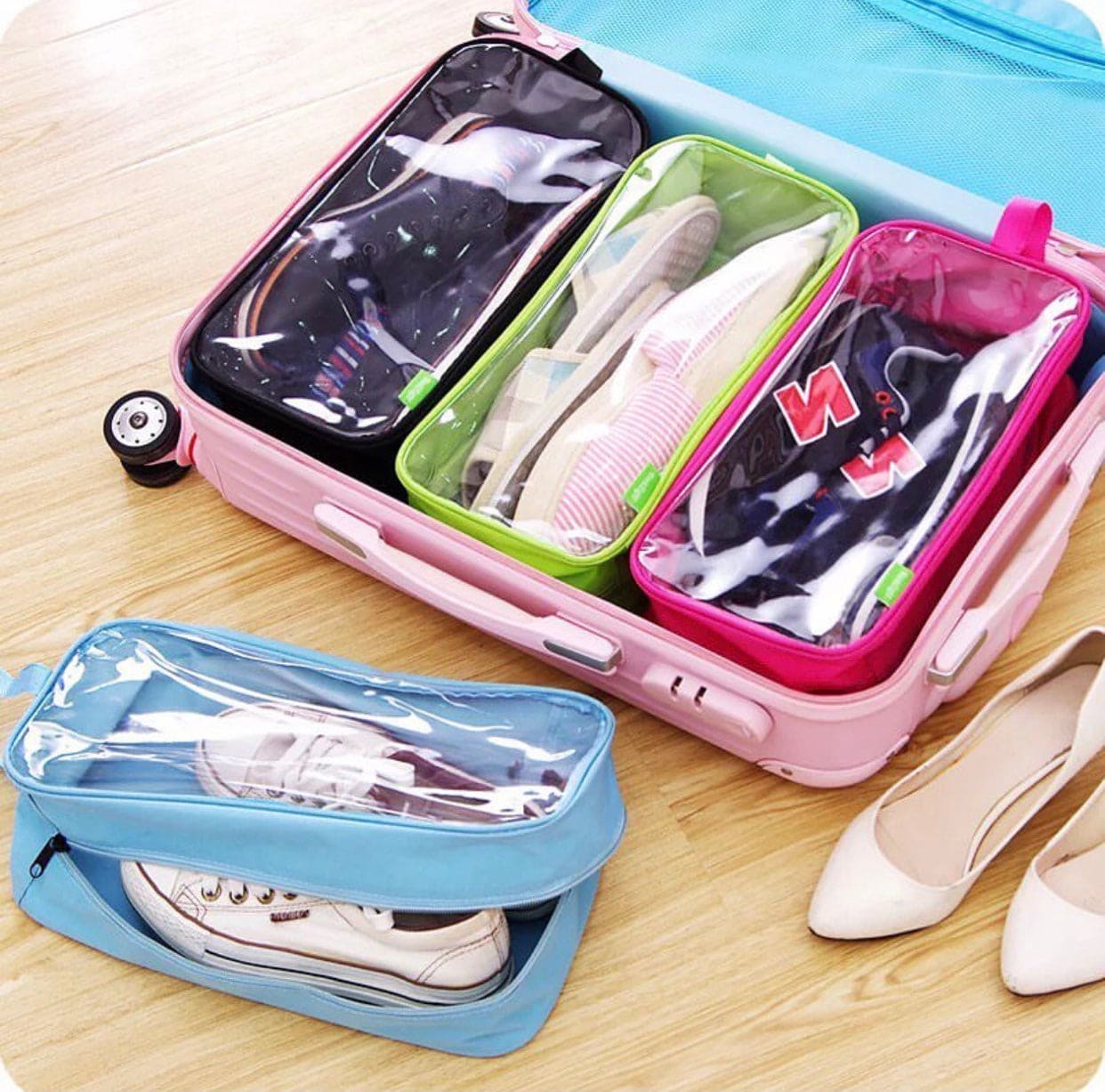 Shoe Pouch Bag – Hygienic & Mess-Free, Wardrobe and Organizer 