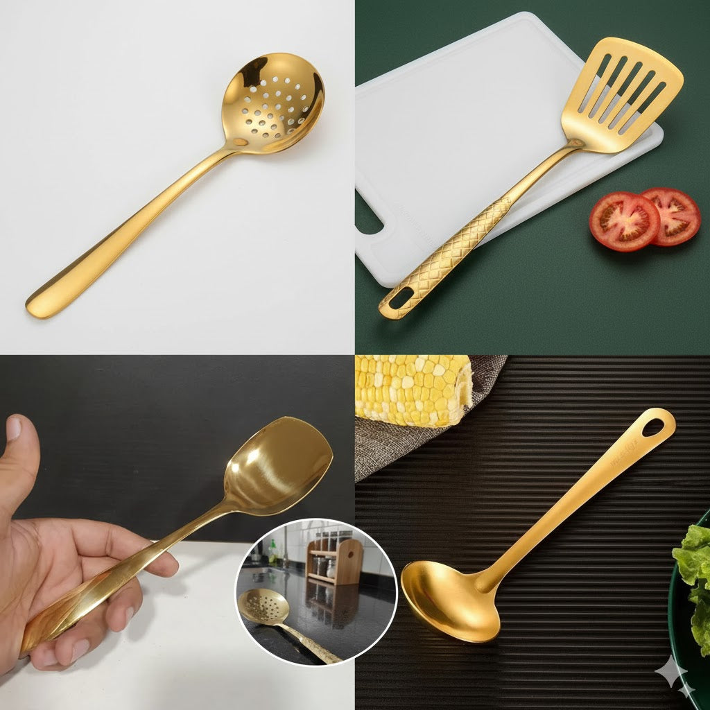 Stainless Steel Golden Cutlery