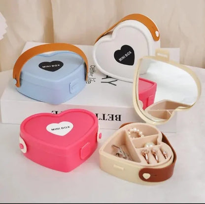 Heart Shaped Mini Jewelry Storage & Organizer Box