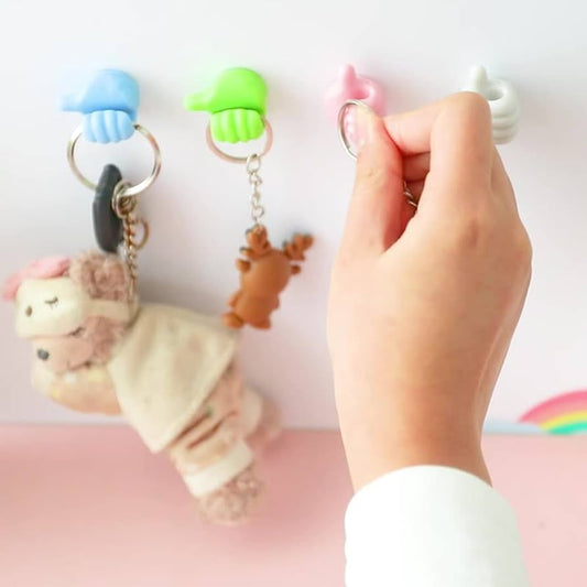 Pack Of 10 Creative Multipurpose Silicone Thumb Up Shaped Wall Hook