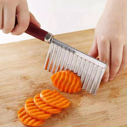 Stainless Wavy Potato Fries Cutter Knife