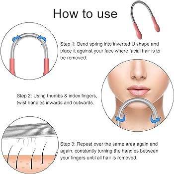 Facial Hair Remover Spring Threading Tool for Women