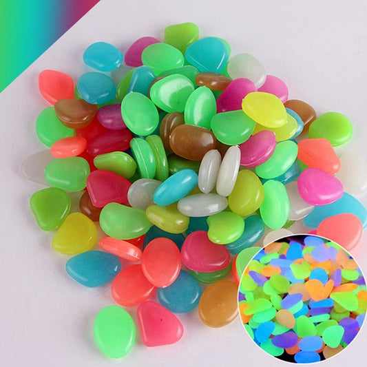 20Pcs Super Luminous Glow In The Dark Stone Pebble