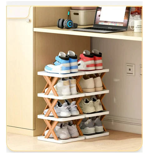 4 Layer Space Saving Shoe Assembly Shelf Rack