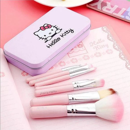 Cute Hello Kitty 7pcs Professional Makeup Brushes