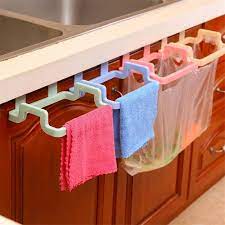 2 Pcs Plastic Garbage Bag Holder, Dustbin,Towel Rack For Kitchen