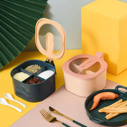 4-in-1 Kitchen Spice Storage Box, Kitchen Accessories 