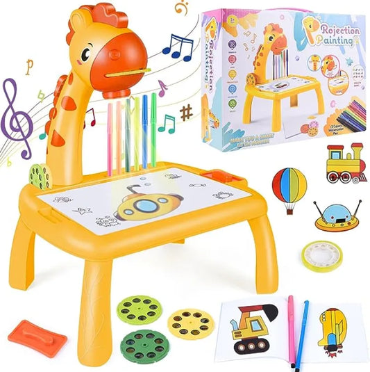 Drawing Projector Table for Kids, Trace and Draw Projector Toy with Light & Music