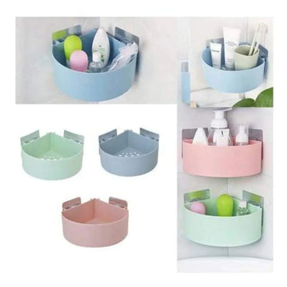 Plastic Corner Storage Rack Suction Cup Bathroom Plastic Suction