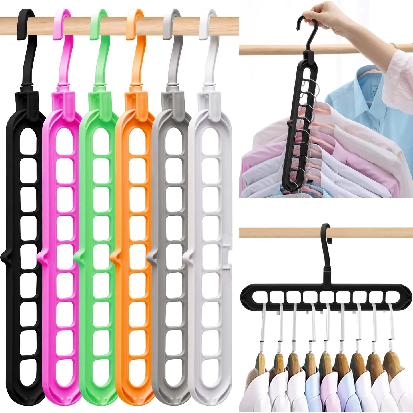 3pcs 9 Hole Magic Clothes Hanger