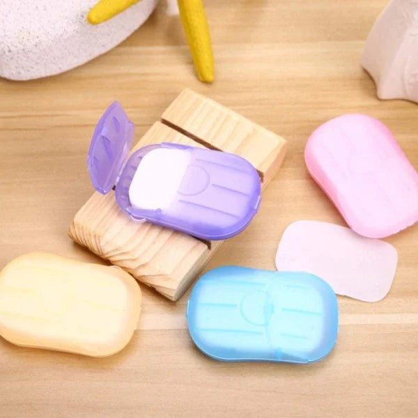 20Pcs Handy Travel Portable Anti-Bacterial Clean Paper Soap (Pack Of 2)