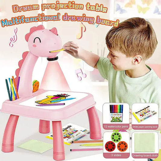 Drawing Projector Table for Kids, Trace and Draw Projector Toy with Light & Music