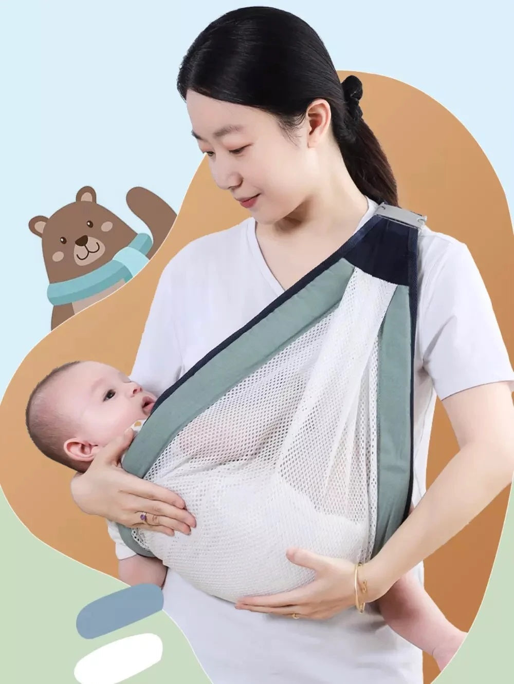 Baby Cling Wrap Multifunctional Baby Carrier Ring Sling