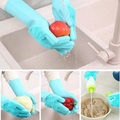 1 Pair Silicone Cleaning Gloves