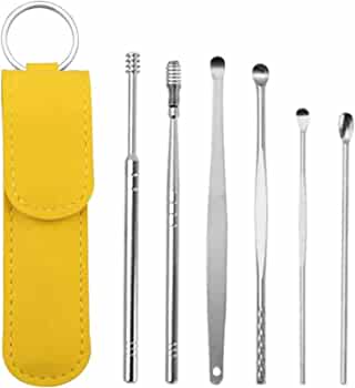 Innovative Spring Earwax Cleaner Tool Set Spiral Design Stainless Steel