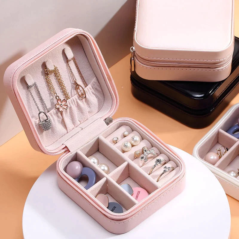 Multi Compartment Plush Jewelry Organizer, Jewelry Organizer 