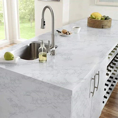 Removable White Marble Paper Sticker, Home and Wall Decor