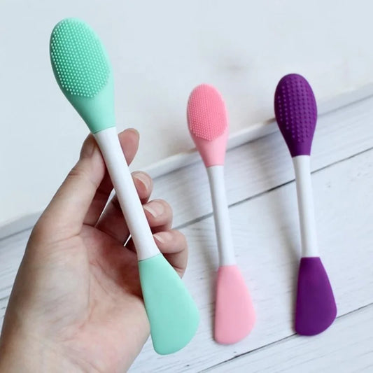 Double-ended Silicone Face Mask Brush Silicone Facial Mud Mask Applicator