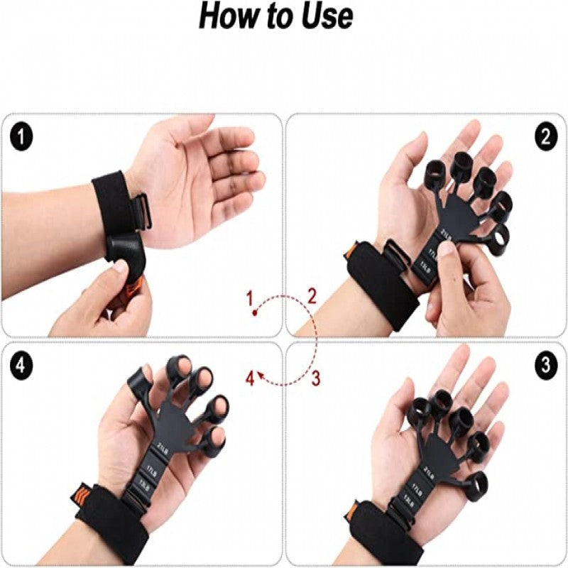 Finger Gripper Finger Exerciser Guitar Finger Exerciser 6 Resistant Levels Recovery Physical Tools