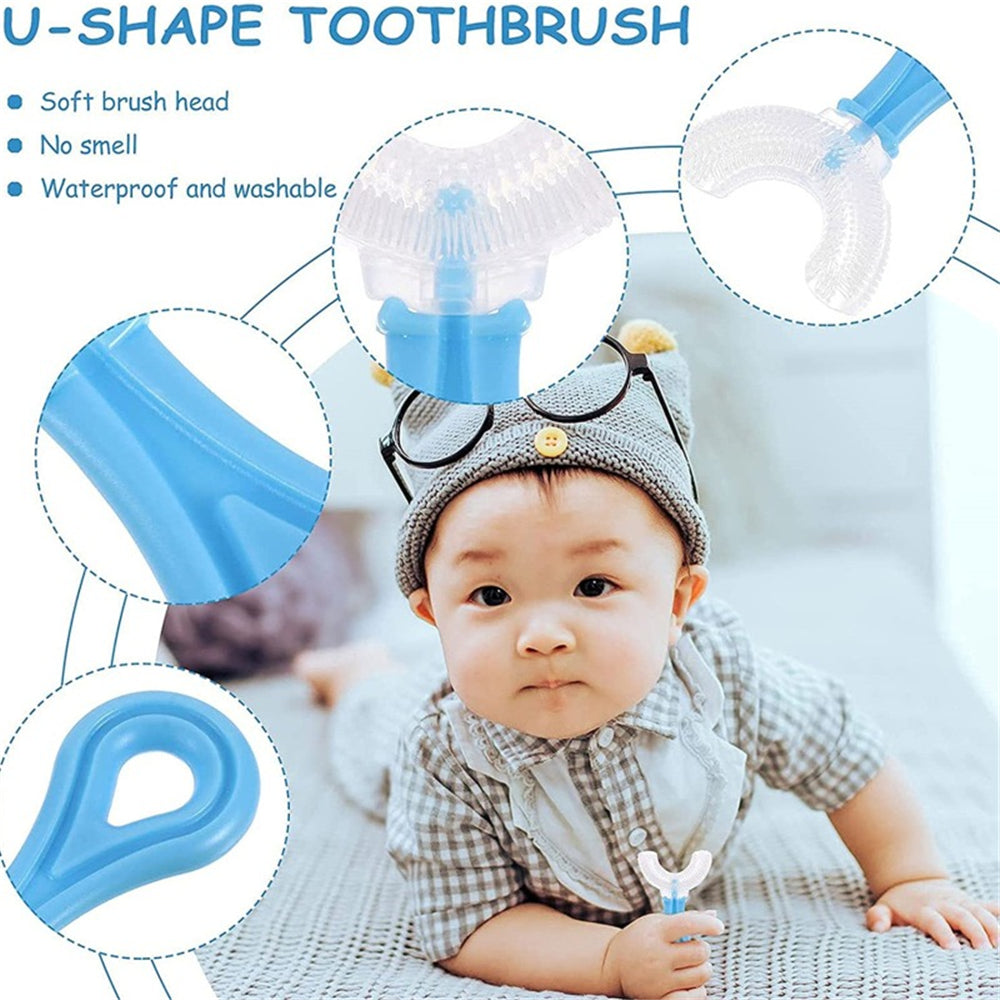 Silicone U-Shaped Baby Toothbrush Pack of 2