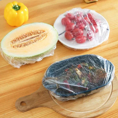 100Pcs Disposable Plastic food Wrap