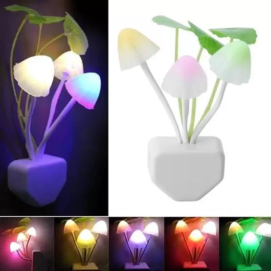 2Pcs Colorful Sensor LED Mushroom Night Light